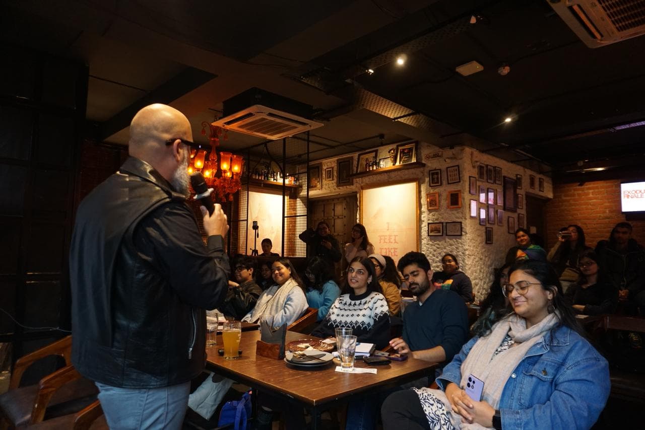 Speaker and audience at a flagship unLecture event